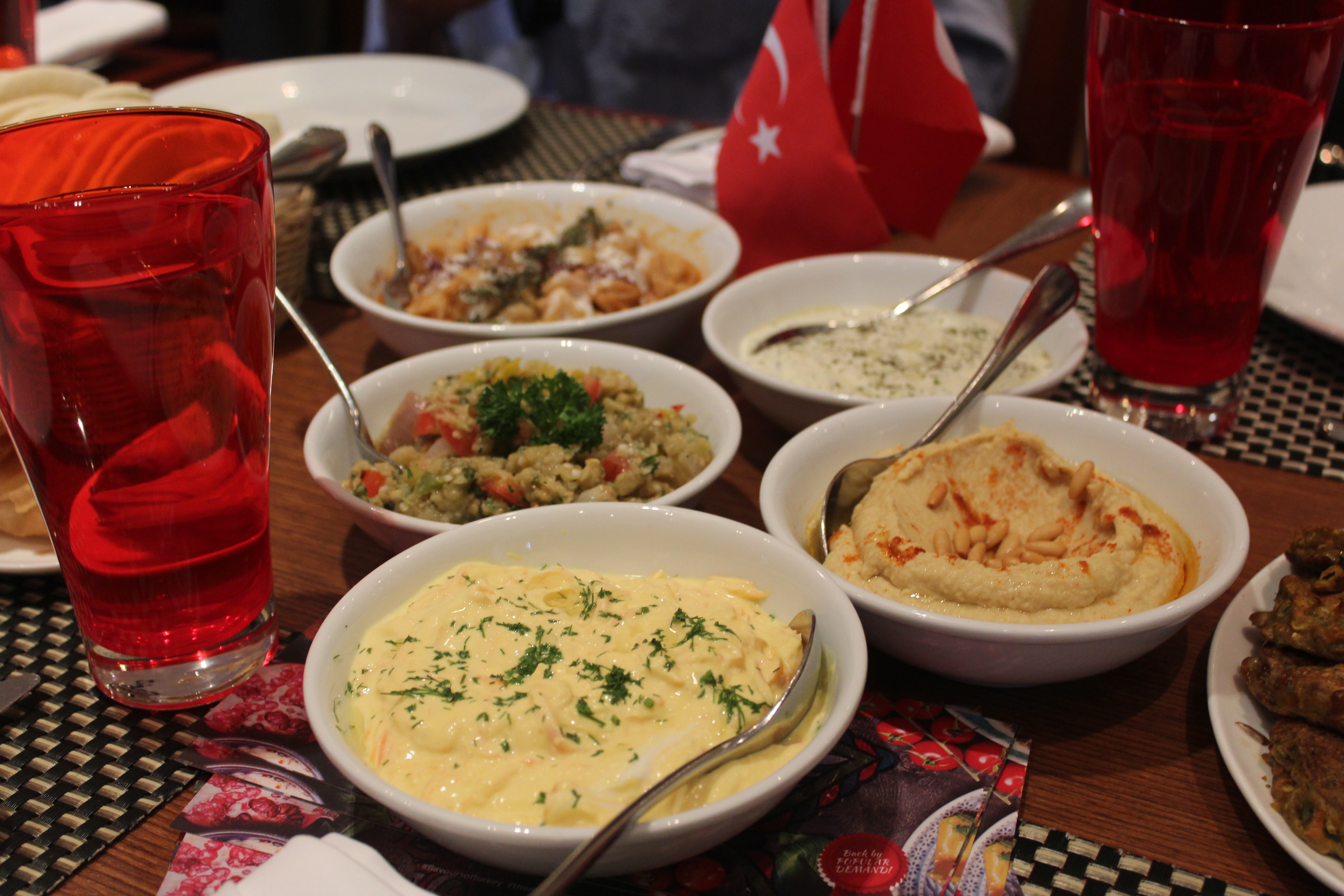 Some of the mezzes included in “Flavours of Turkey” at Café Sule.