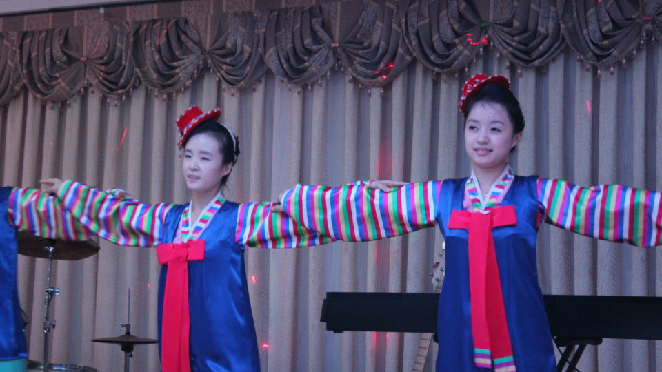 Performers at the North Korea-linked Pyongyang Koryo Restaurant in Yangon.
