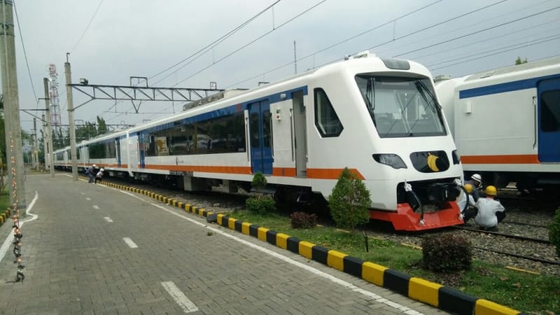 PT Railink’s city to airport train. Photo: PT Railink