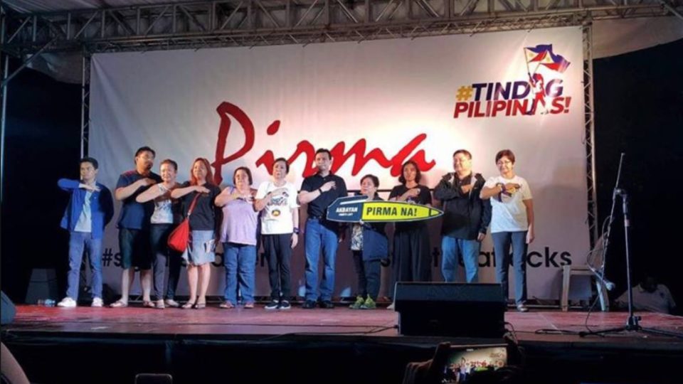 Dissent group Tindig Pilipinas tells Pres. Duterte: “Pirma, hindi porma”. PHOTO: Facebook/Tindig Pilipinas
