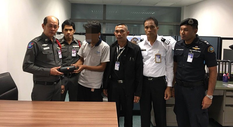 Abdulloah Hayeemayaeh, 27,  third from left, admitted to theft. Photo: The Phuket News