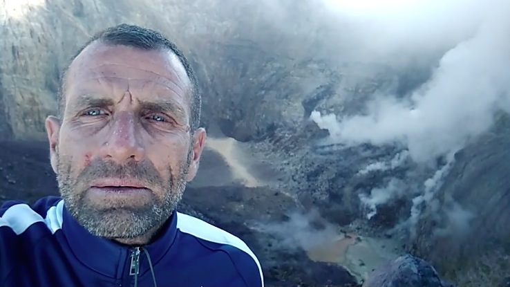 Karl Kaddouri climbed to the top of Mount Agung on Oct. 5, 2017. Still via Facebook