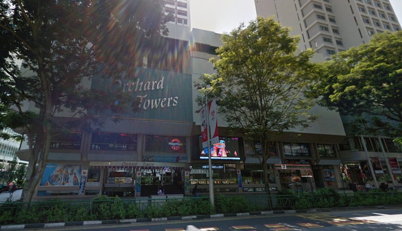 Orchard Towers. Screengrab from Google Maps