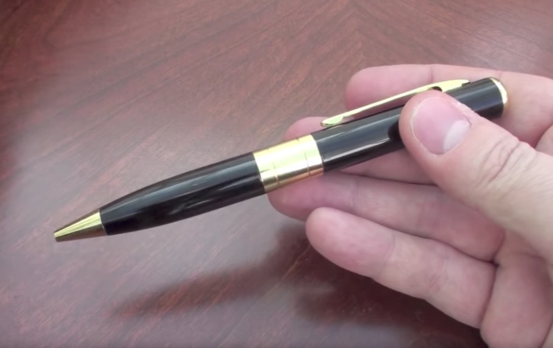 A pen spycam. Photo: YouTube video screengrab