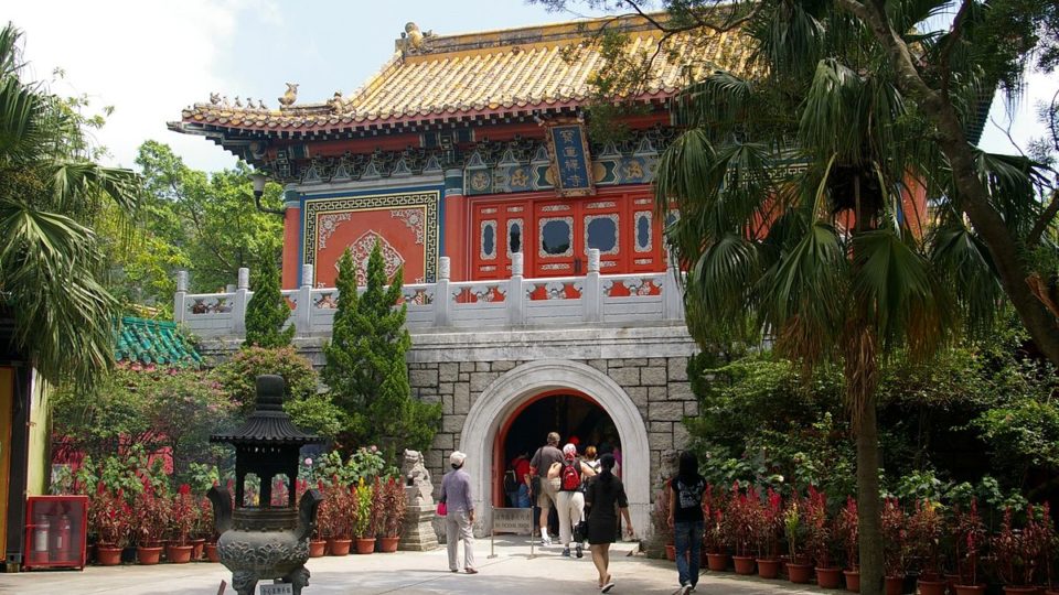 Po Lin Monastery on Lantau Island in Hong Kong 