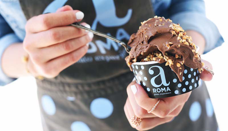 Chocolate with hazelnut. Photo: aROMA Gelato