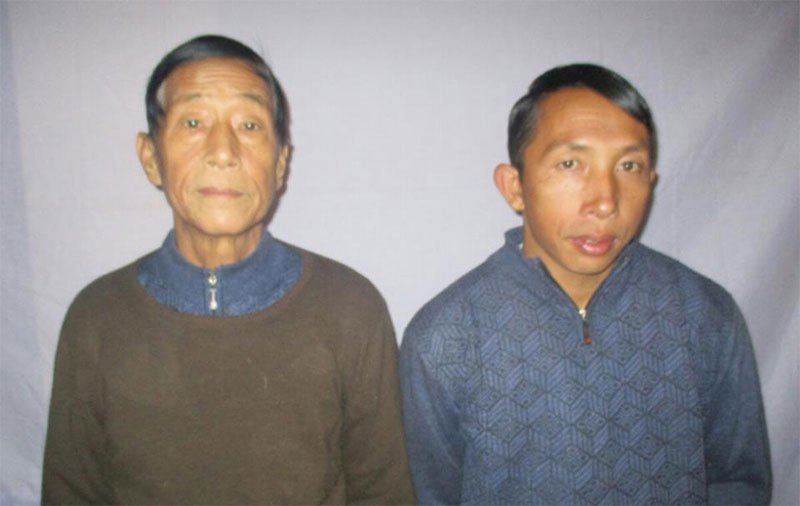 Kachin pastors Nawng Latt and Gam Seng. Photo: Facebook / Office of the Commander-in-Chief