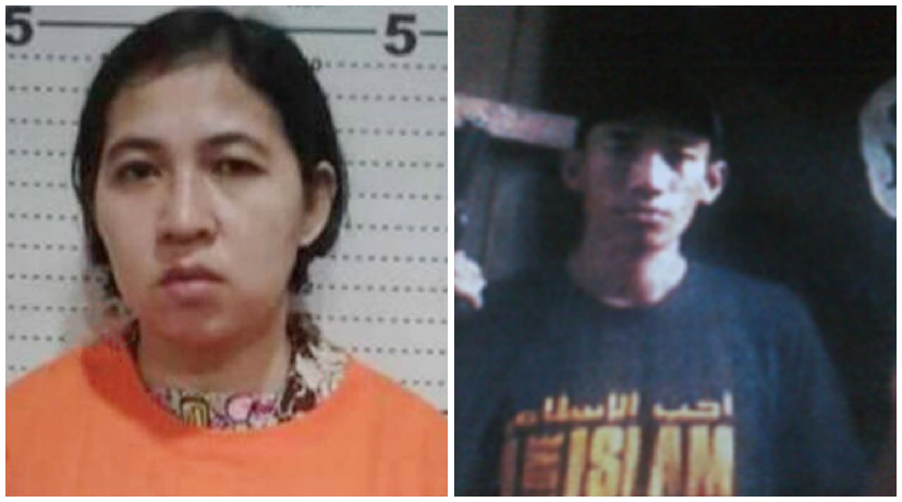 Omar Maute’s wife Minhati Madrais (left) and Amin Baco (right). 