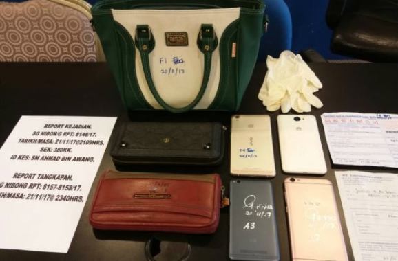 The stolen goods, via The Star