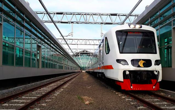 Jakarta’s airport train. Photo: Instagram/@kabandara