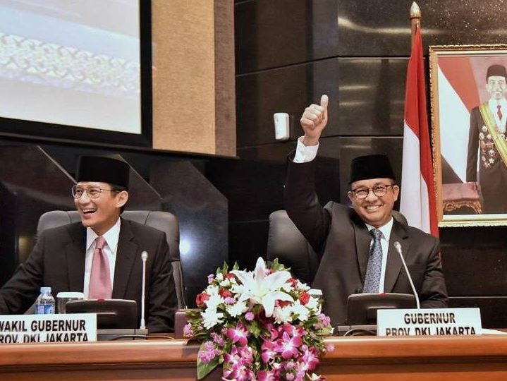 Jakarta Governor Anies Baswedan (Right) and former Vice Governor Sandiaga Uno. Photo: Instagram / @aniesbaswedan