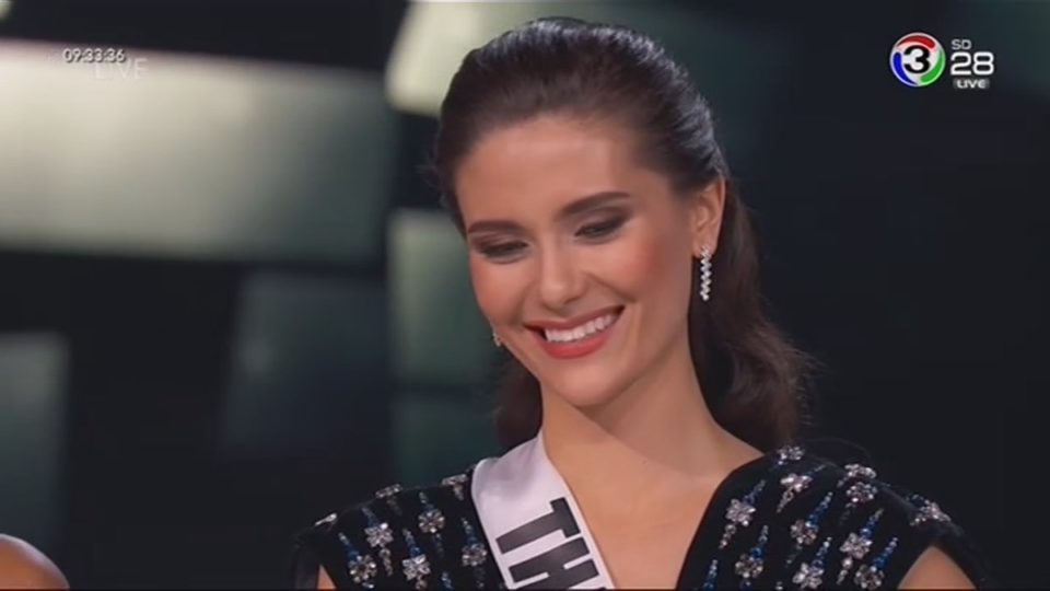 A screenshot from the broadcast.