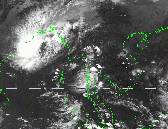 A satellite image from November 16, 2017, shows a depression in the northwestern part of the Bay of Bengal. Image: Department of Meteorology and Hydrology.