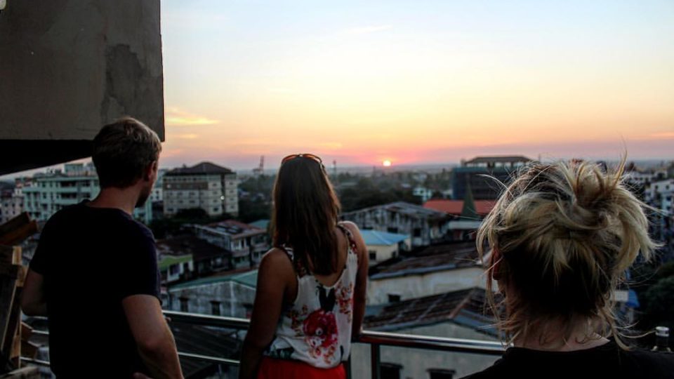 Foreigners in Yangon.