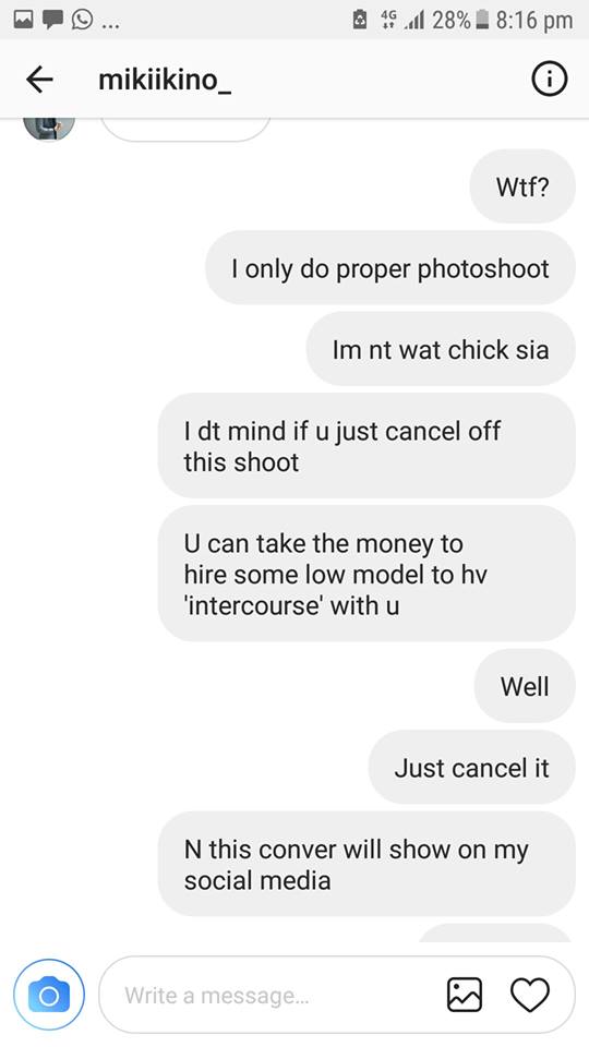 Malaysian Cosplayer Shames Singaporean Photographer Via Social Media After He Asks For Sex 3917
