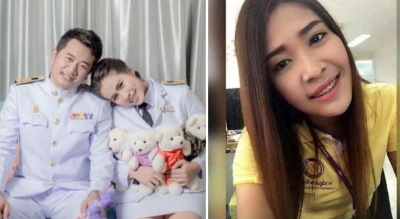 The couple, left. The young lover, right. Photos: Social media.