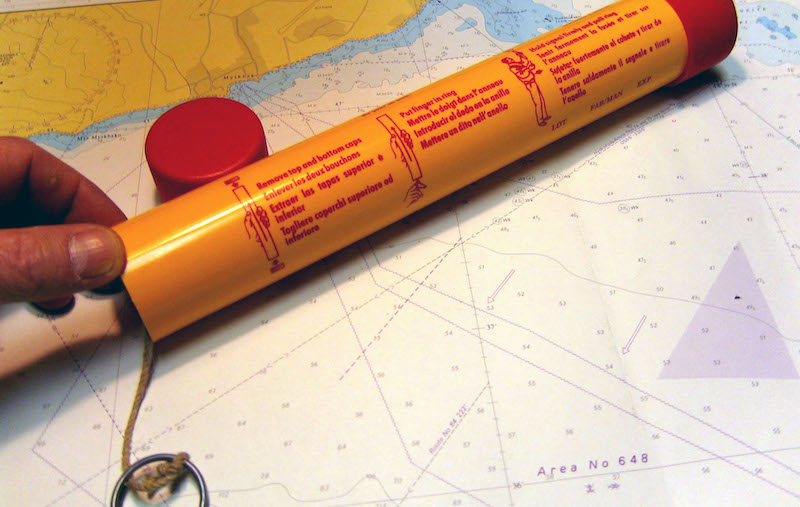 A parachute signal flare. Photo: Wikimedia Commons