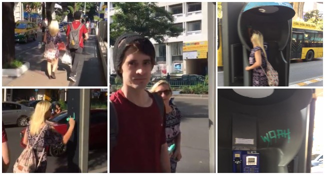 Screenshots from the viral video. 