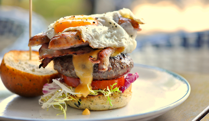 Grass-fed beef burger. Photo: Bayswater Kitchen