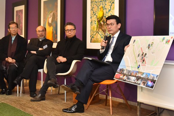 Secretary for Commerce and Economic Development Edward Yau Tang-wah discusses the plans yesterday. Picture: news.gov.hk