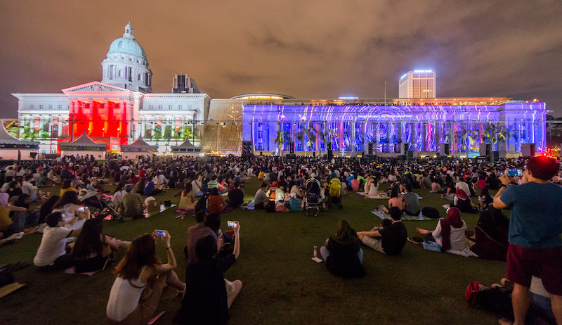 Light to Night Festival. Photo: National Gallery Singapore