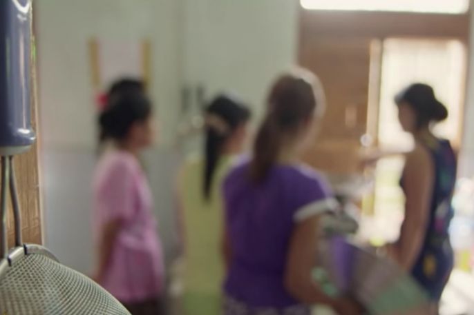 Myanmar maids in Singapore. Image via Al Jazeera.