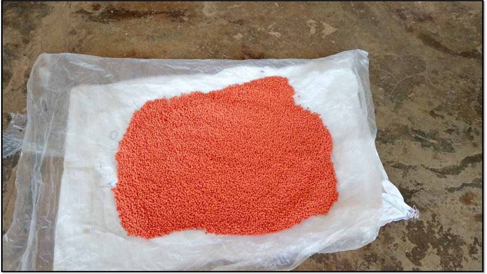 Yaba confiscated by the Myanmar military in Kutkai, Shan State, on Feb. 19, 2018. Photo: Office of the Commander-in-Chief