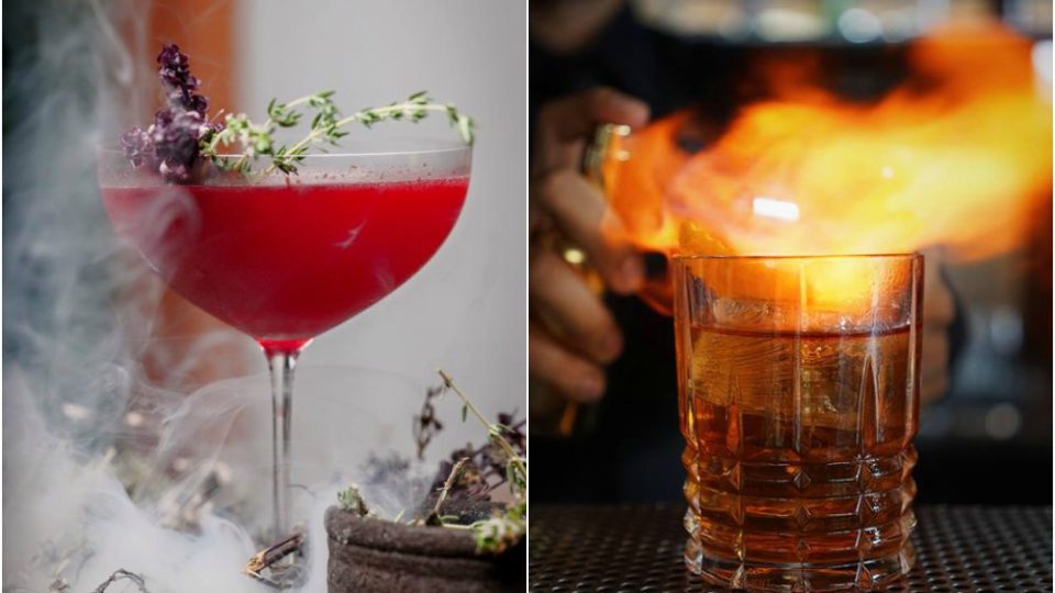 Bali’s best cocktails, from sweet ‘n’ sour to flamin’ hot! Left: Night Rooster. Right: Bikini