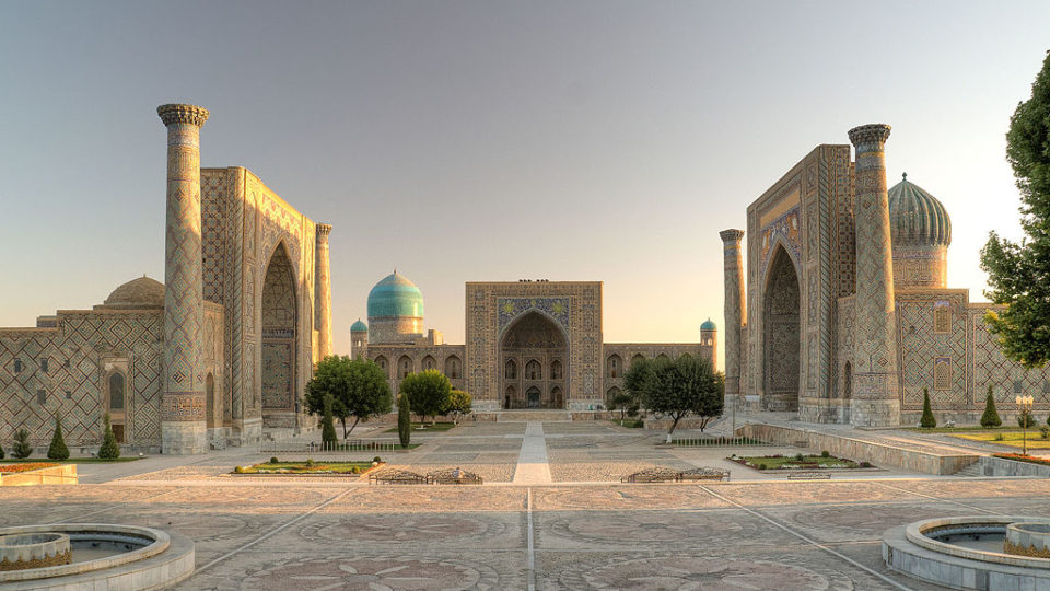 The Registan, located in Samarkand, Uzbekistan, is one of the most important pieces of Islamic architecture in the region. Photo: Wikimedia Commons