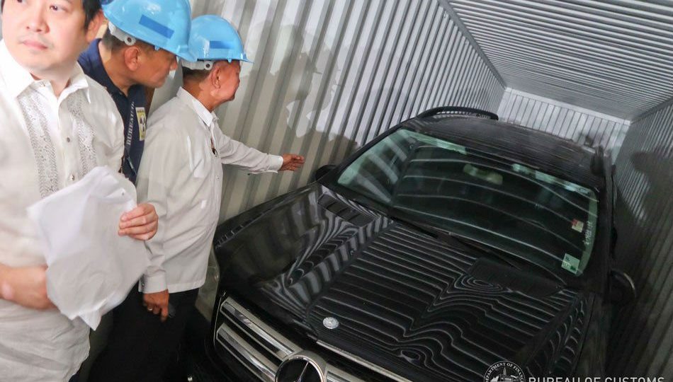 A luxury car seized by the Bureau of Customs in September. PHOTO: Bureau of Customs handout