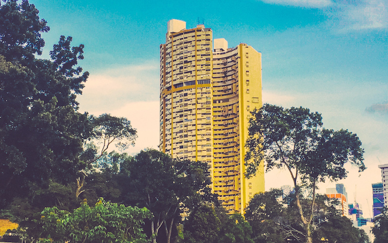 The iconic Pearl Bank Apartments was Singapore’s tallest and most densely populated condominium when constructed in 1976. Photo: Coconuts Media