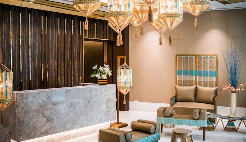 The reception area at Spa Nes