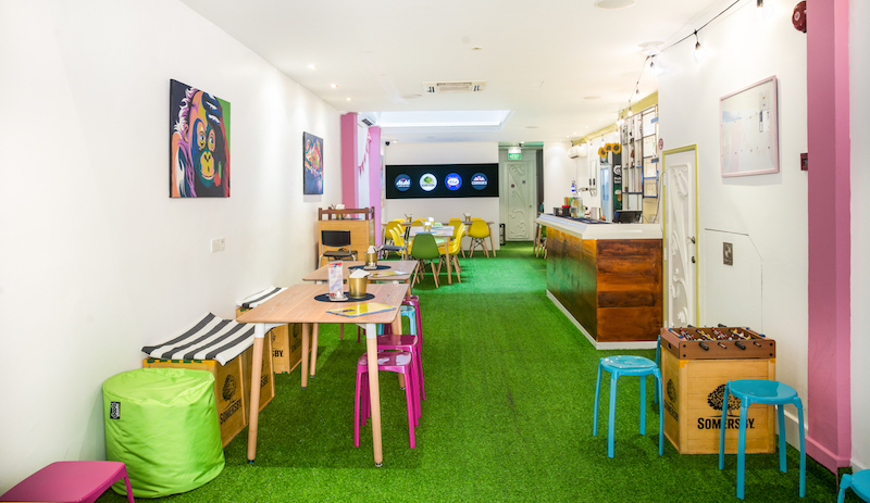 The bar’s interior