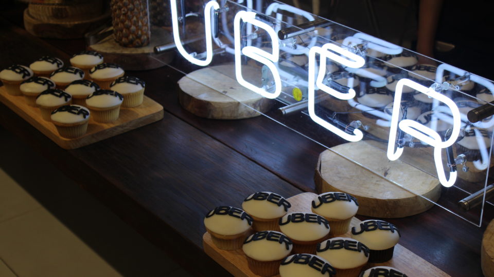 Cupcakes served at Uber’s launch event in Yangon on May 10, 2017. Photo: Jacob Goldberg