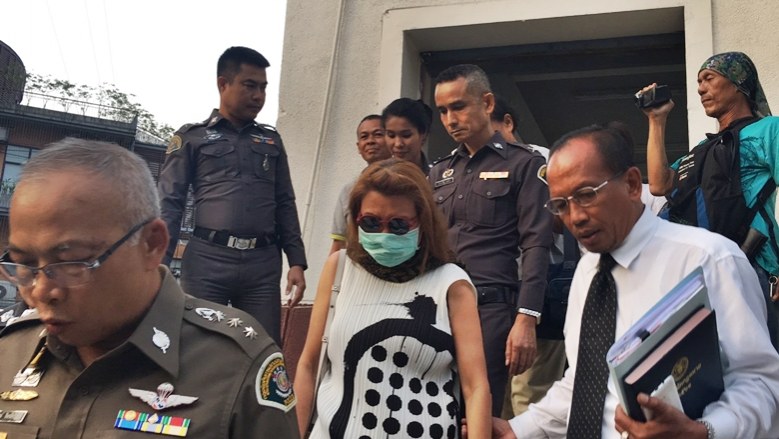 Kanita leaving the court yesterday. Photo: NNT