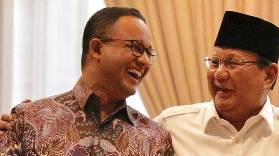 Jakarta Governor Anies Baswedan and Gerindra Chairperson Prabowo Subianto. Photo: @aniesbaswedan / Instagram 