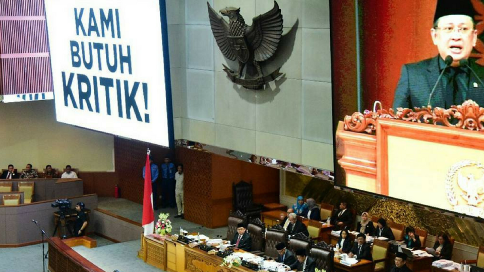 The 18th Plenary Session of the Indonesian House of Representatives (DPR) on February 14, 2018. Photo: @DPR_RI / Instagram 