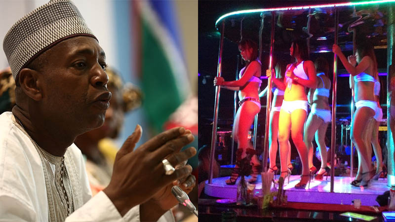 Left: Gambia’s Tourism and Culture Minister Hamat Bah. Photo: Wikimedia Commons. Right: Go-go dancers in Patpong area: Photo: Coconuts Media