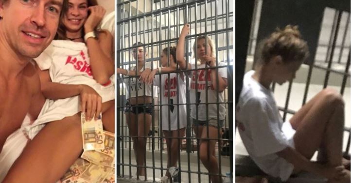 Kirillov and Vashukevich with an unnamed friend, left, Vashukevich with two other sex teachers in a cell, middle, and sitting on the floor of the cell, right. Photos: Natasya Rybka/Instagram