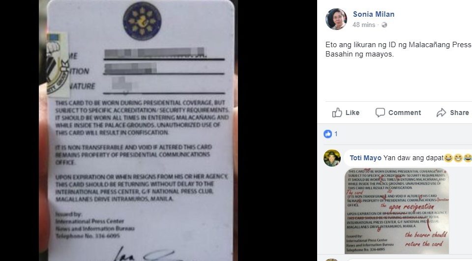 Screengrab from Facebook