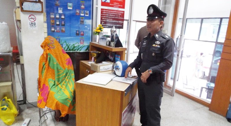 The suspect after admitting her guilt. Photo: The Phuket News