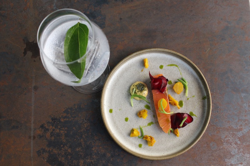 Masala Gin Cured Salmon paired with the Masala cocktail. Photo: Unlisted Collection