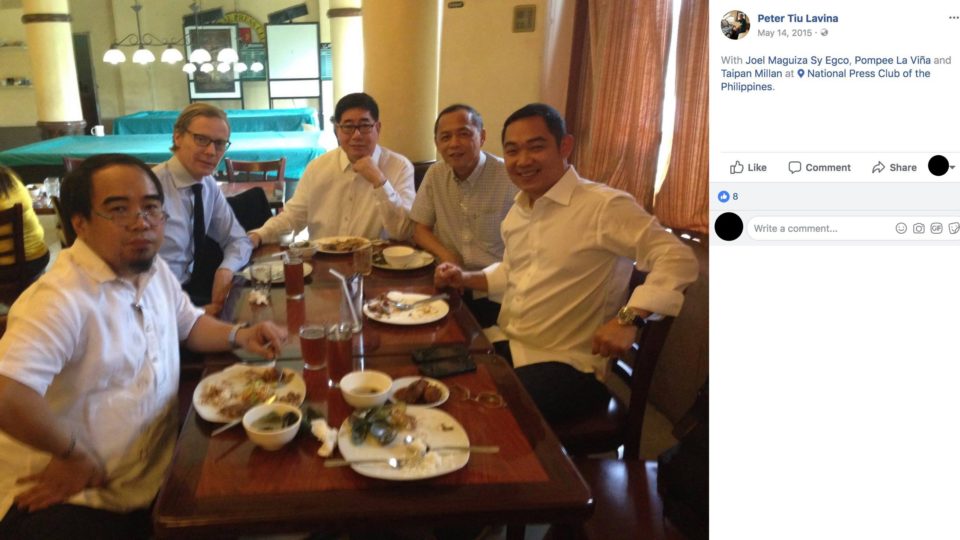 Screencap of Peter Laviña’s Facebook post. (Photo from ABS-CBN News) 