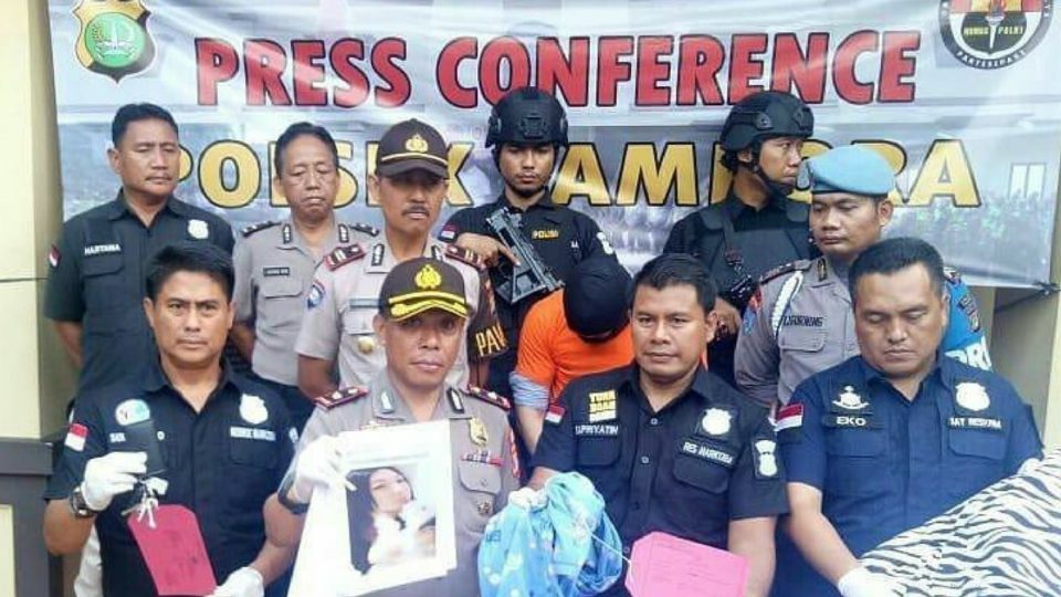 Tambora Police press conference on the murder case. Photo: Humas Polda Metro Jaya