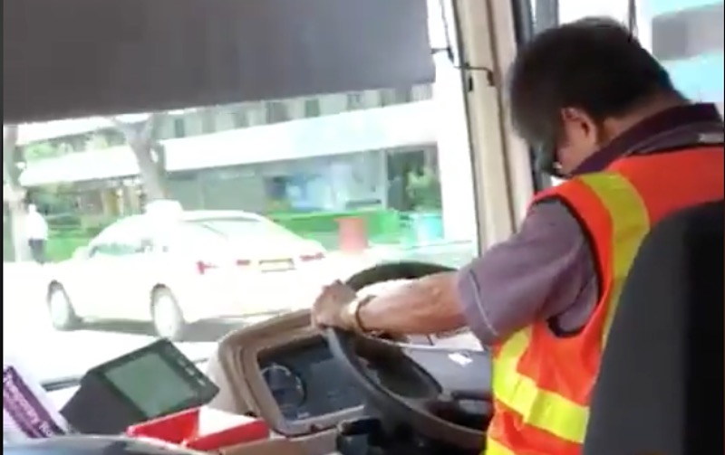 SBS Transit bus driver allegedly caught on video dozing off while ...