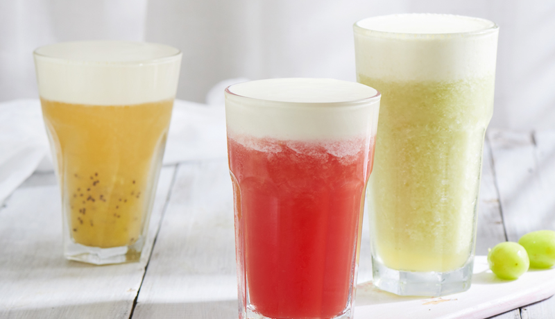 Golden Kiwi, Ruby Red Watermelon, and Winter White Grape with Cheese Cloud. Photo: MuYoo