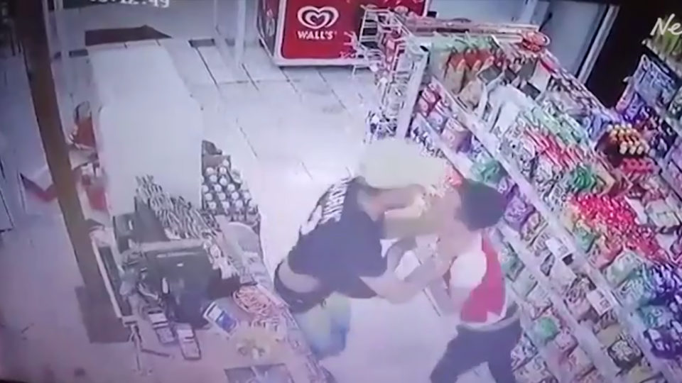 CCTV footage of the incident has gone viral on social media. 