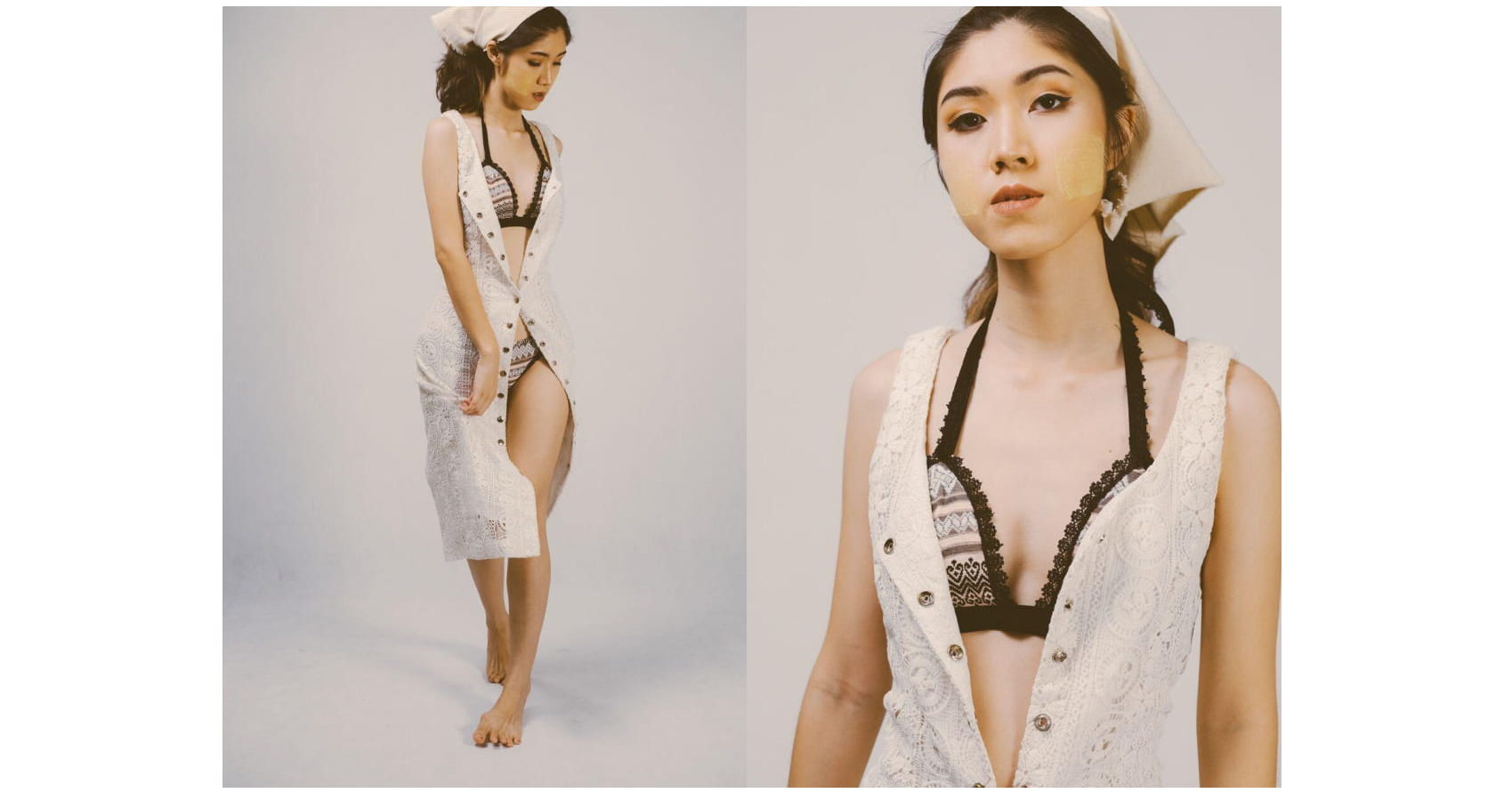 Dress and swimsuit by Jamunmai