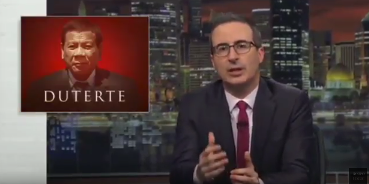 John Oliver discusses The Kiss. Screenshot from Last Week Tonight With John Oliver.