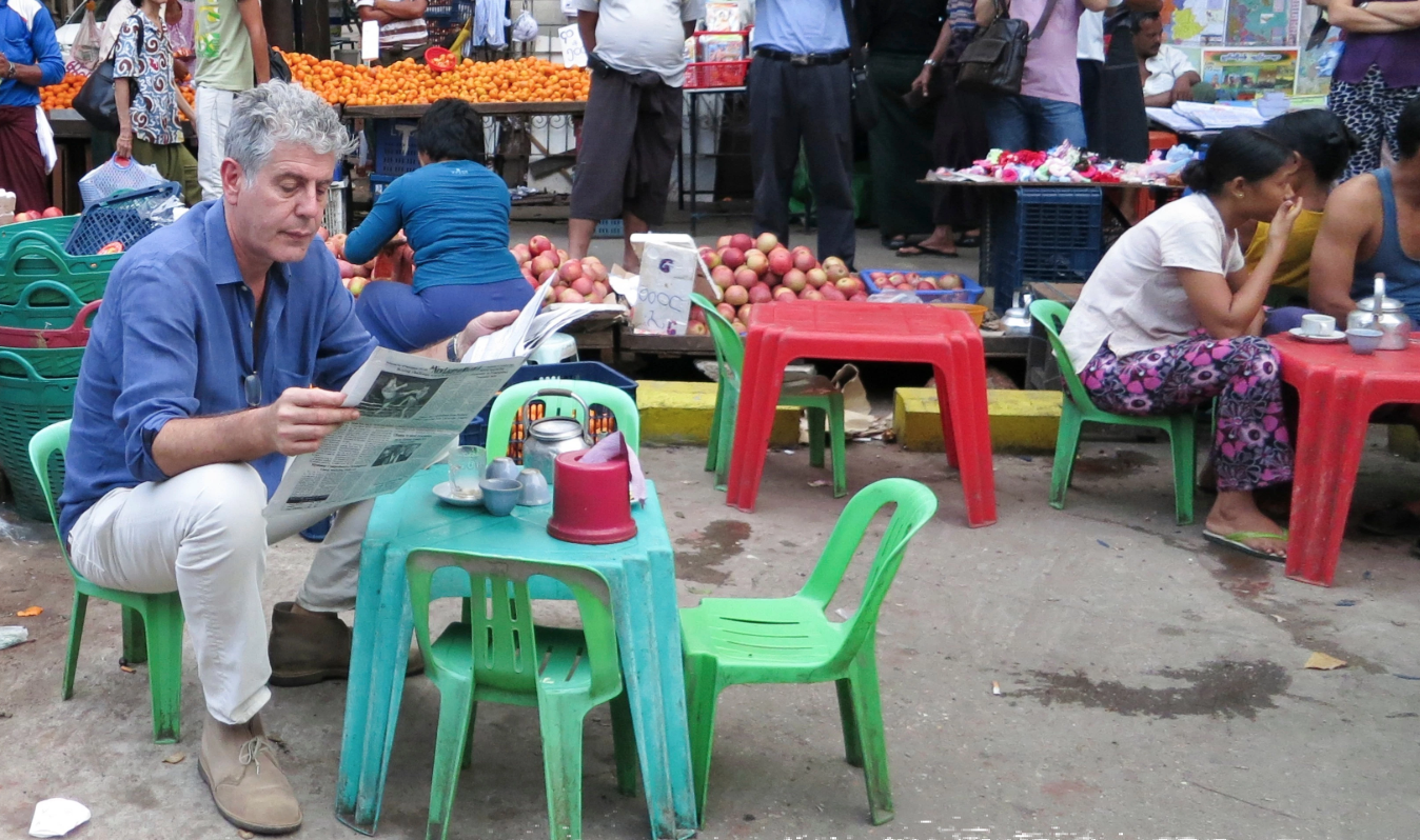 Anthony Bourdain in Yangon. Photo: CNN